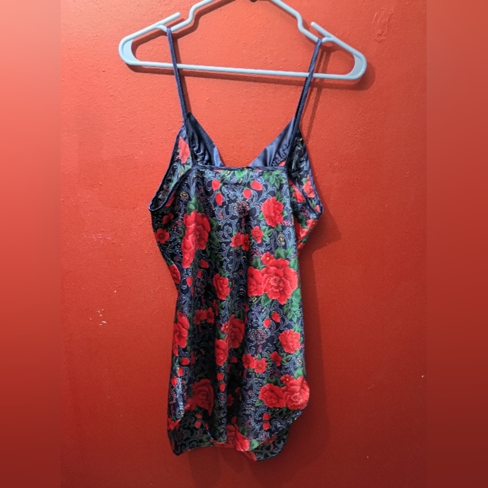Floral Slip Dress - Blue and Red - Picture 8 of 9